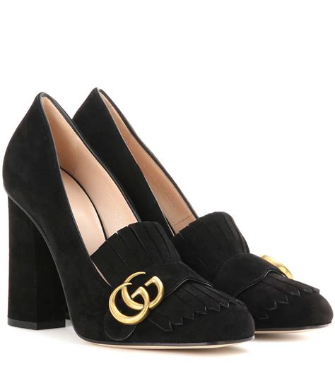 gucci marmont heel suede|gucci black strappy heels.